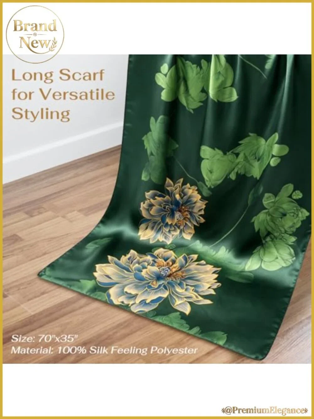 Large Satin Scarf for Women Silk Like Shawl Wrap Lightweight Summer Dress Scarf